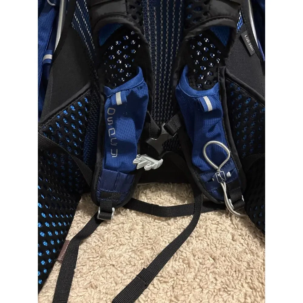 Osprey exos 48 hiking backpack blue EUC sz large 20-23 inches airspeed
